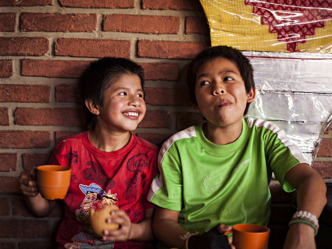 Kinder einer Don Bosco Einrichtung in Santa Cruz, Bolivien.