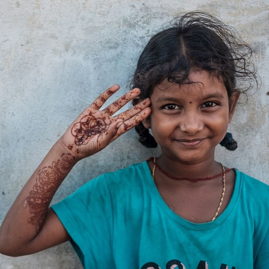 Mädchen aus einer Don Bosco Unterkunft in Indien.