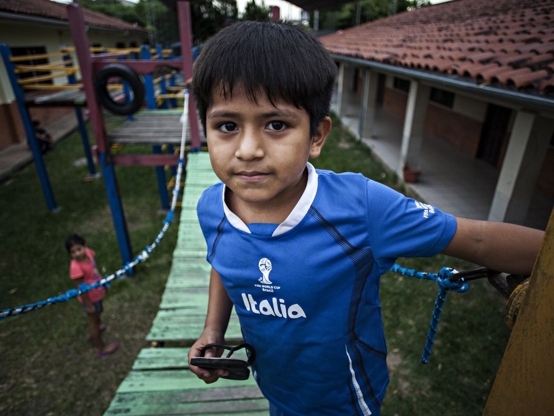 Kinder einer Don Bosco Einrichtung in Santa Cruz, Bolivien.