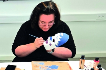 Masken-Projekt im Caritas-Don Bosco-Bildungszentrum in Würzburg
