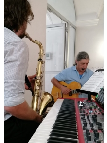 Johannes Breu und Cyrus Saleki sorgten für die musikalische Untermalung beim Klimadinner