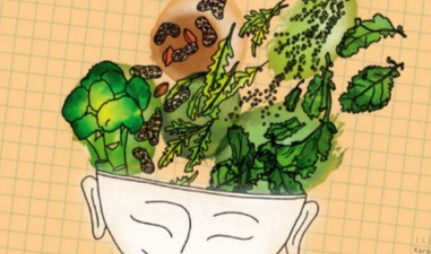 Salat-Bowl - Illustration von Karen Blume zur Workshop-Reihe Klima-Snack