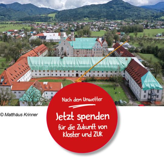 Luftbild vom Kloster Benediktbeuern nach dem Unwetter Foto Matthaeus Krinner