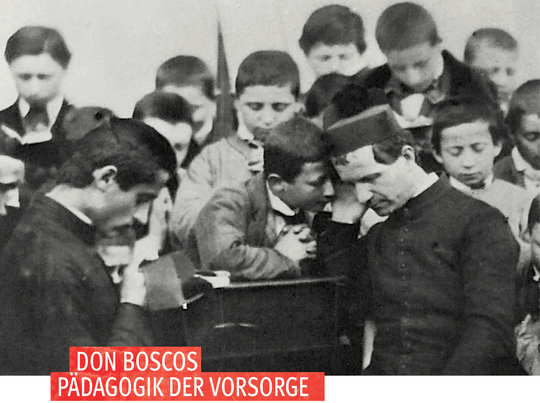 Don Bosco mit Jugendlichen 1861 in Turin 2