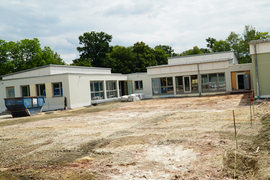 Baustelle an der Dominikus Savio Schule in Pfaffendorf
